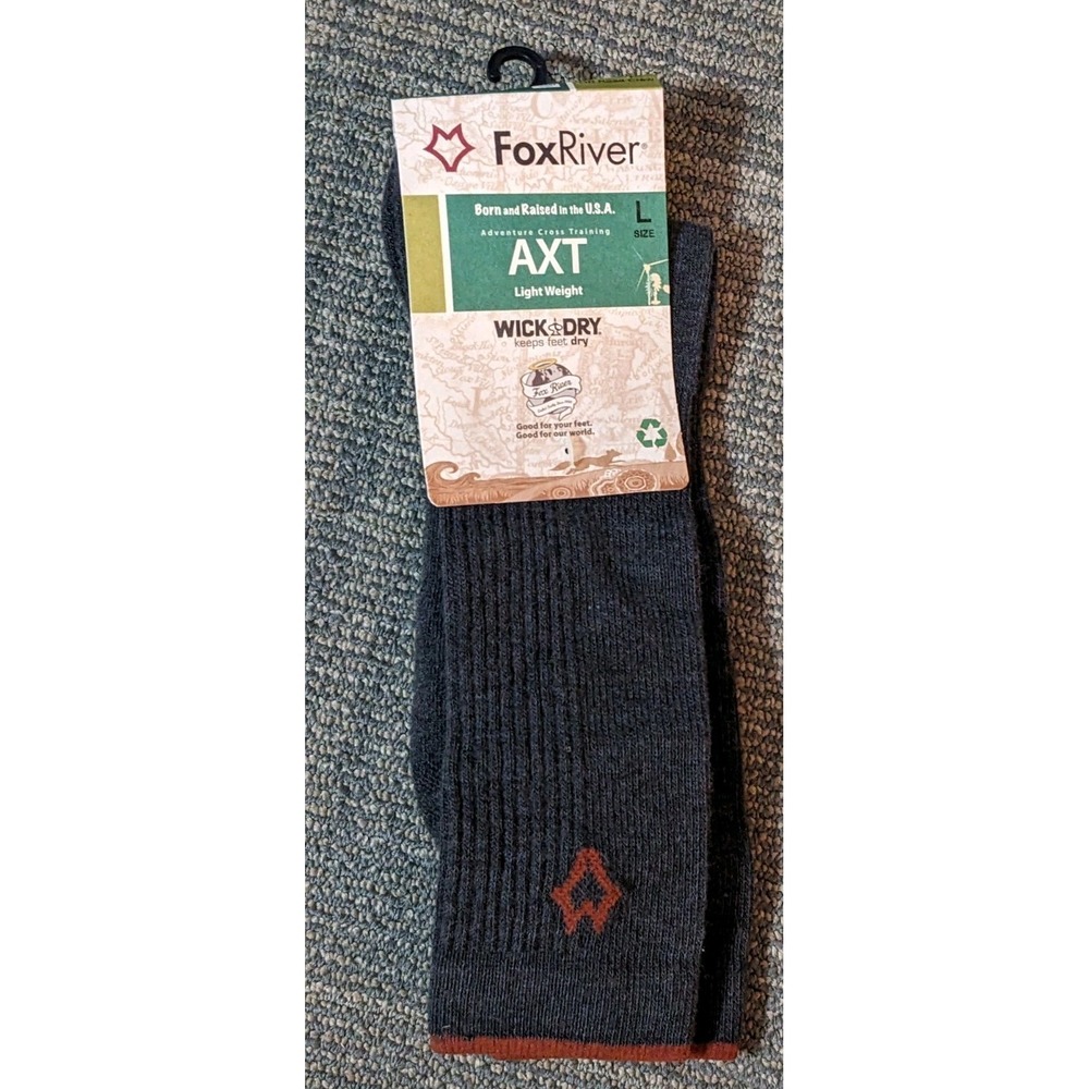 Fox River AXT Wool Blend Athletic Socks Cross Training Unisex Size Large WickDry